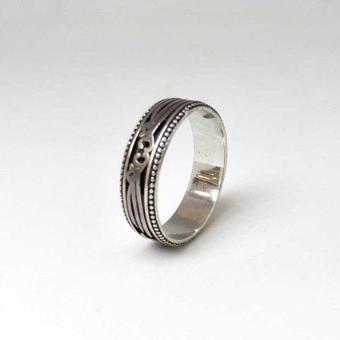 925 Sterling Silver Oxides Gents Band