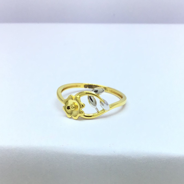 Designing fancy flower ladies gold ring by 