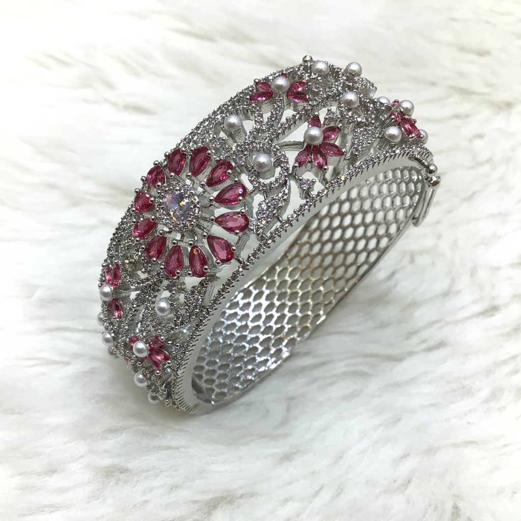 Silver Forming Fancy Diamond Bracelet
