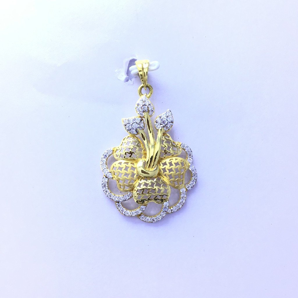 DESIGNED FLOWER GOLD PENDANT