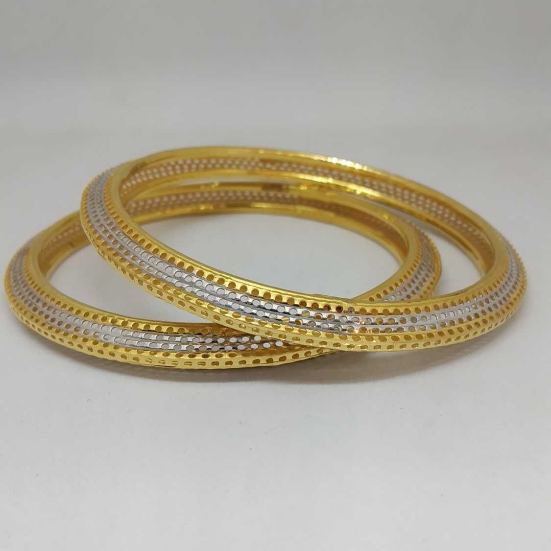 22 KT GOLD FANCY DESIGNED COPPER BANGLE