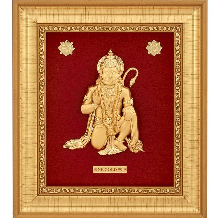 999 GOLD HANUMANJI FRAME