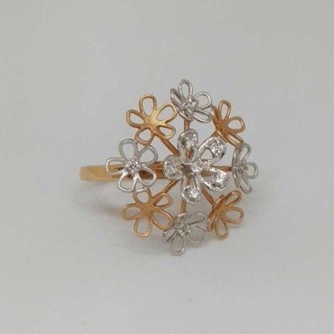 18kt rose gold ladies branded ring
