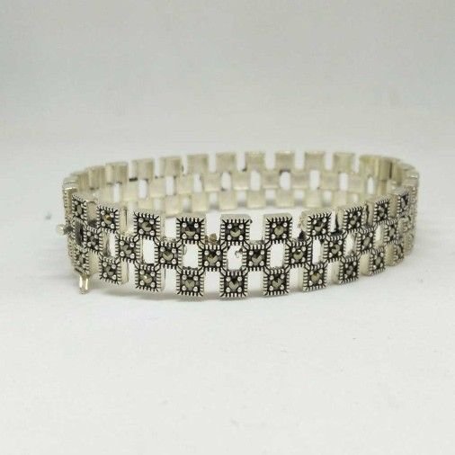 925 sterling silver oxides designed ladies bracelet