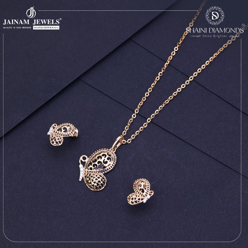 Butterfly Shape Pendant Set